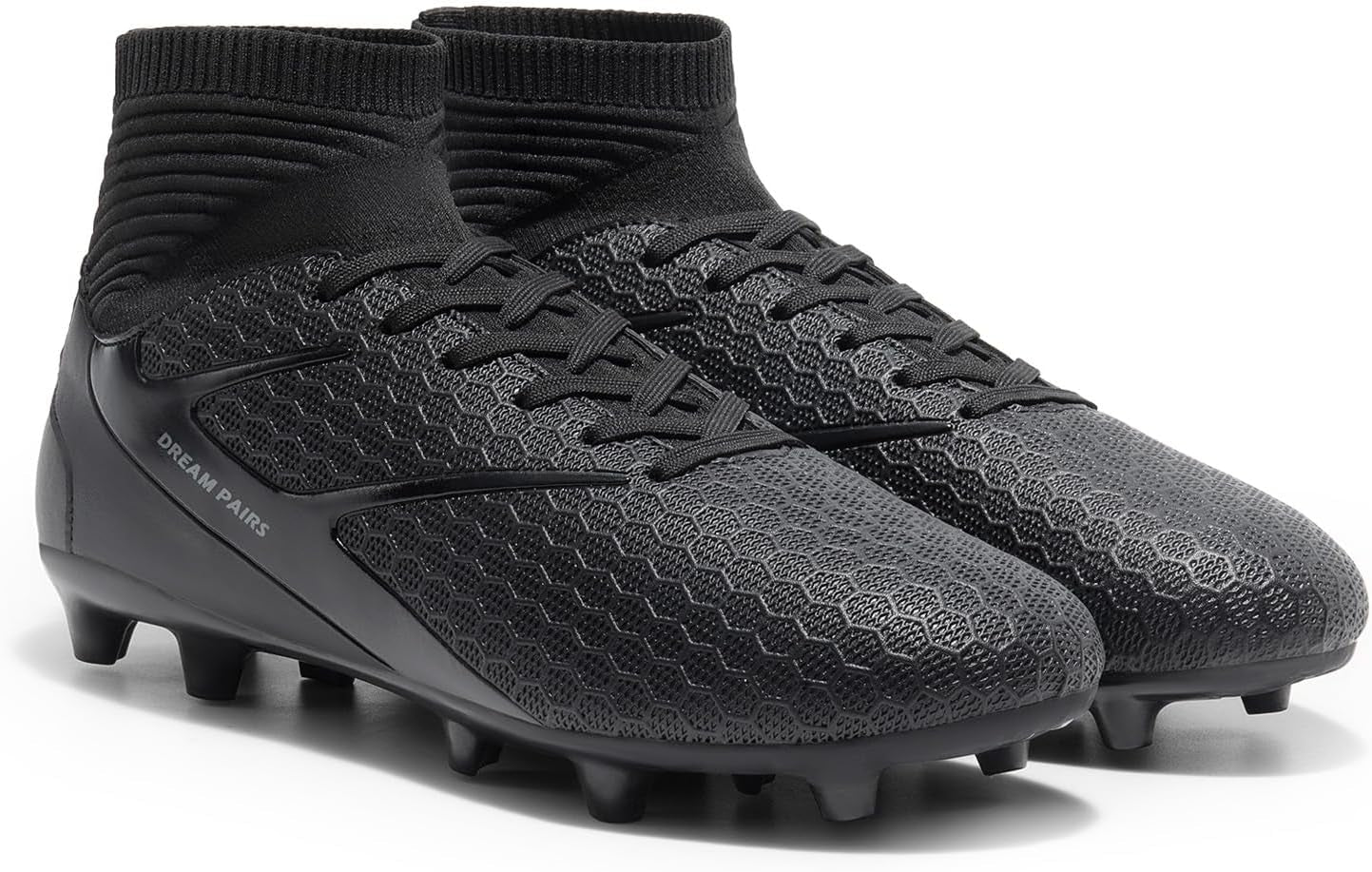 Men'S High Tops Lace up Soccer Cleats, Lightweight Professional Athletic Football Cleats Mens Athletic Shoes for Training Soccer