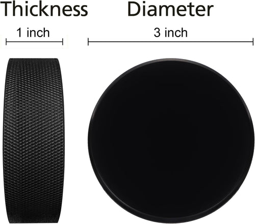18 Pack Ice Hockey Pucks with 3 Reusable Mesh Bag, Official Regulation, Diameter 3", Thickness 1", 6Oz, Black