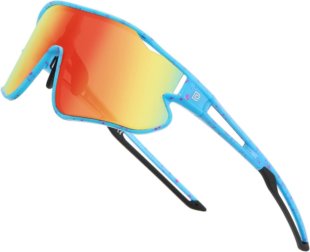 Kids Youth Baseball Sunglasses for Boys Girls Age 8-16 Polarized UV400 Protection Sports Cycling Glasses DK268