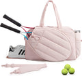 Tennis Gym Bag for Women, Tennis Backpack Holds 2 Rackets with Shoe Compartment, 15.6" Laptop Gym Backpacks for Court, Off-Work, Everyday & Overnight Weekend