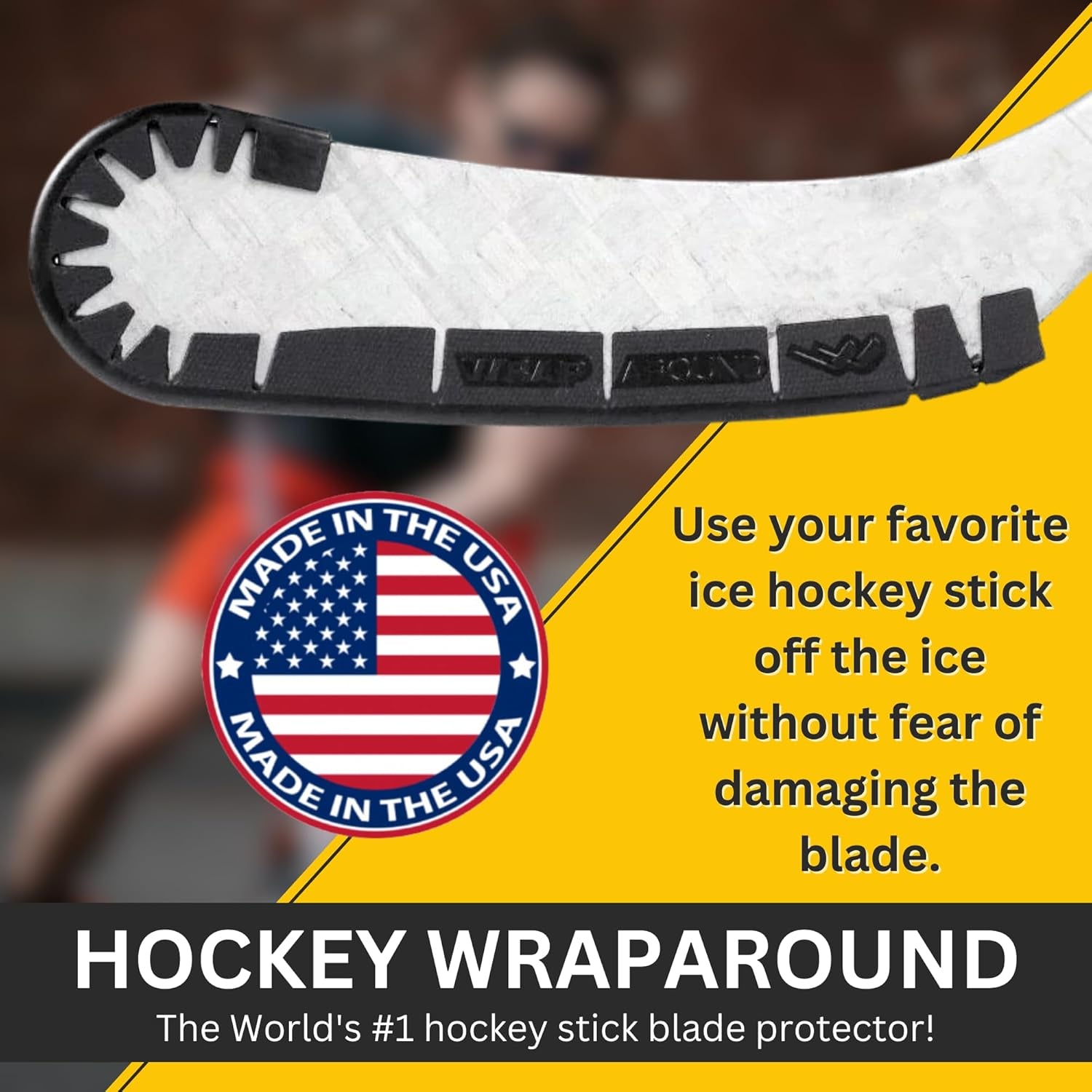 Hockey Stick Blade Protector for off Ice Training, Street Hockey – Long Lasting – Cuts to Fit Kids, Intermediate, Senior Sticks – Training Equipment, Accessories, Gear