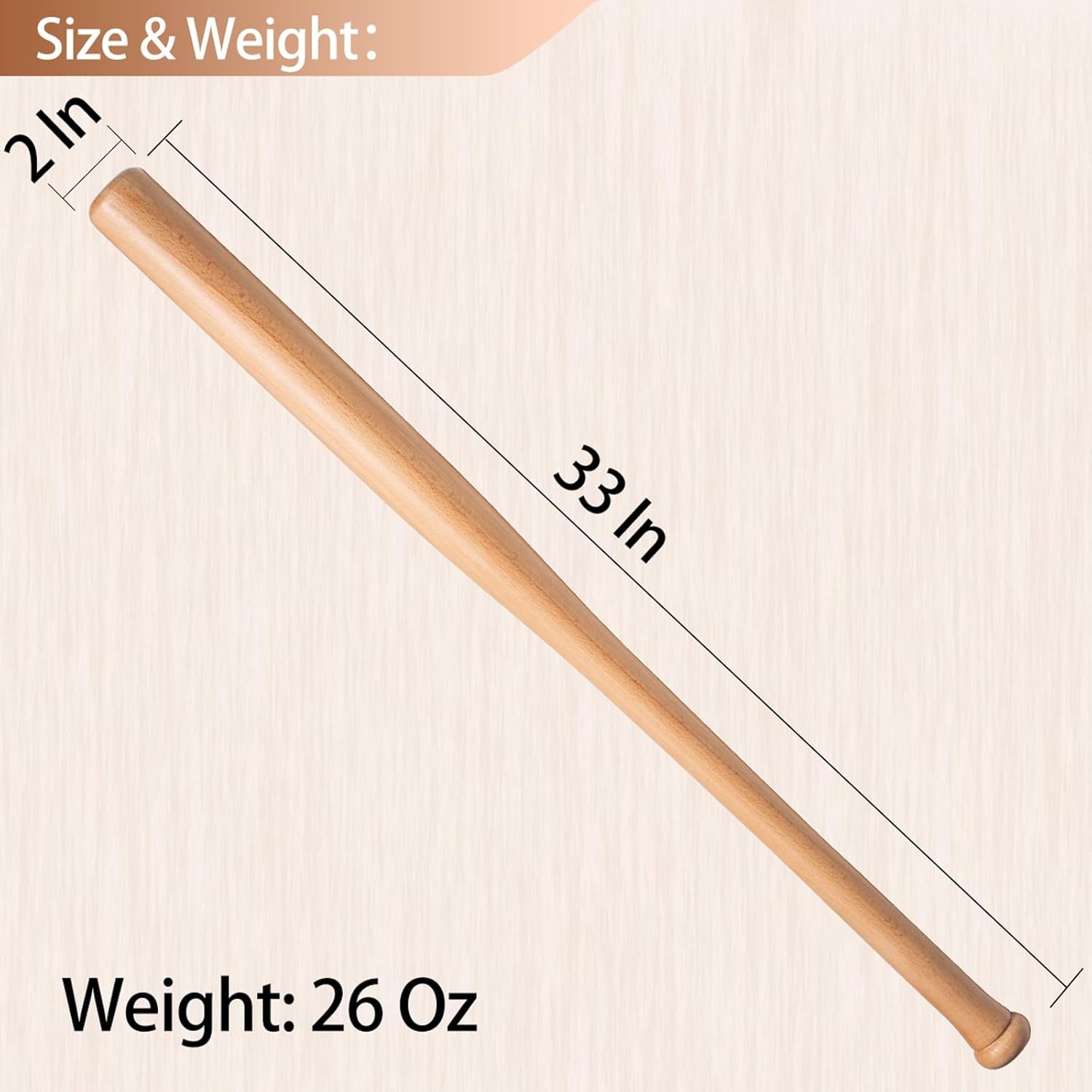 Baseball Bat,Wooden Baseball Bats Adult Training Bat,33-Inch Wood Softball Bat for Home Self Defense