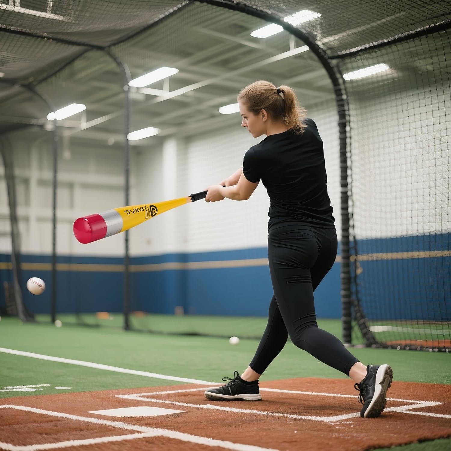 Pencil Bat - Novelty Backyard Baseball Games Gift - Youth Metal Baseball Bat - 2 5/8" Aluminum Barrel with Balanced Weight and Durable Finish