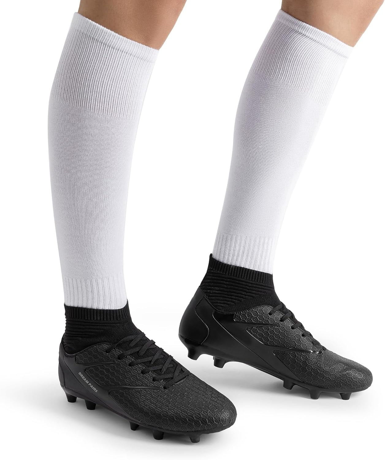 Men'S High Tops Lace up Soccer Cleats, Lightweight Professional Athletic Football Cleats Mens Athletic Shoes for Training Soccer