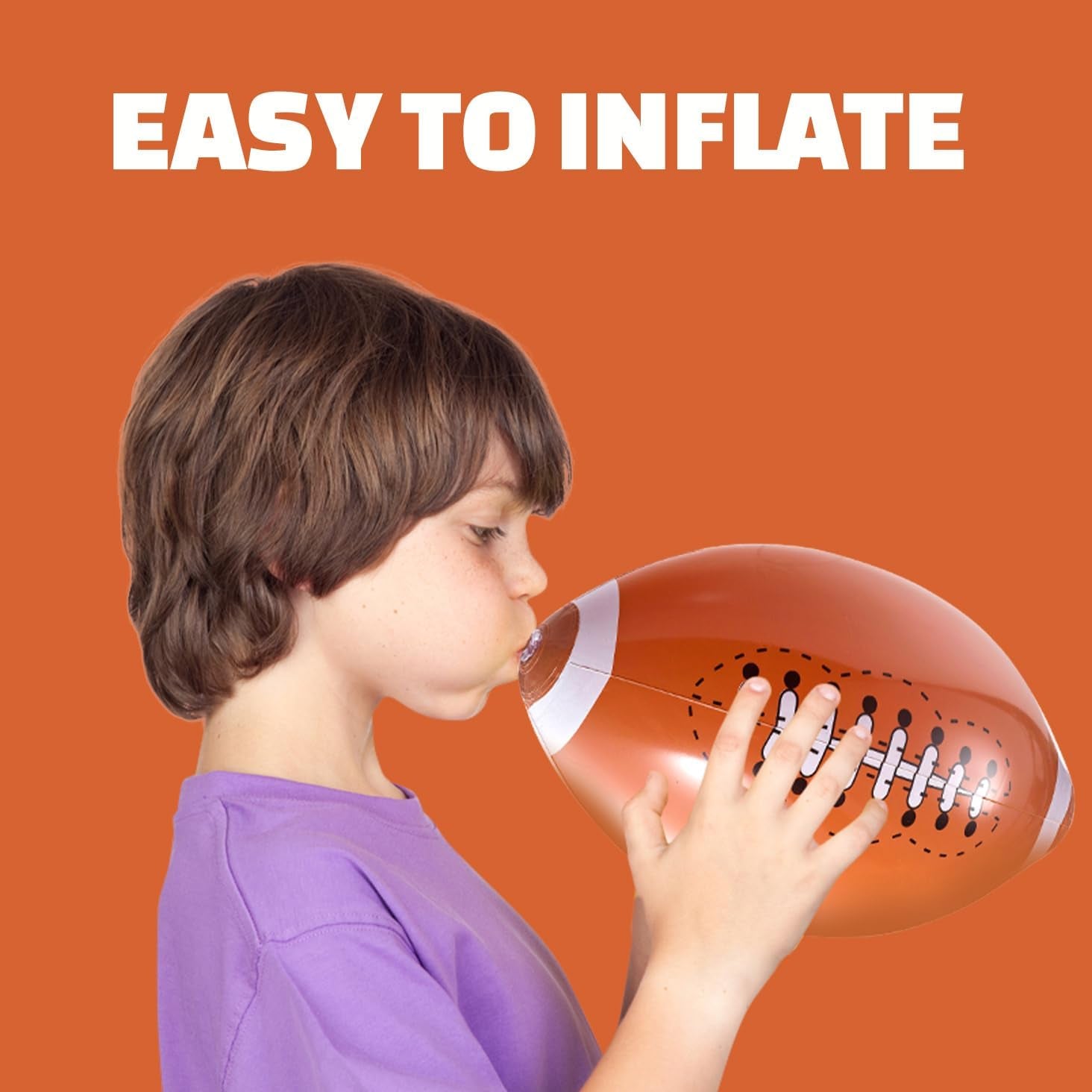 12-Pack 16" Inflatable Footballs for Football Party Decorations & Party Favors – Blow-Up Sports-Themed Beach Balls for Game Day & Birthday Supplies, Goodie Bag Stuffers