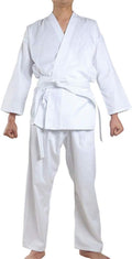 Karate Uniform for Kids and Adult, Lightweight Karate Gi Student Uniform with Belt for Martial Arts Training - White