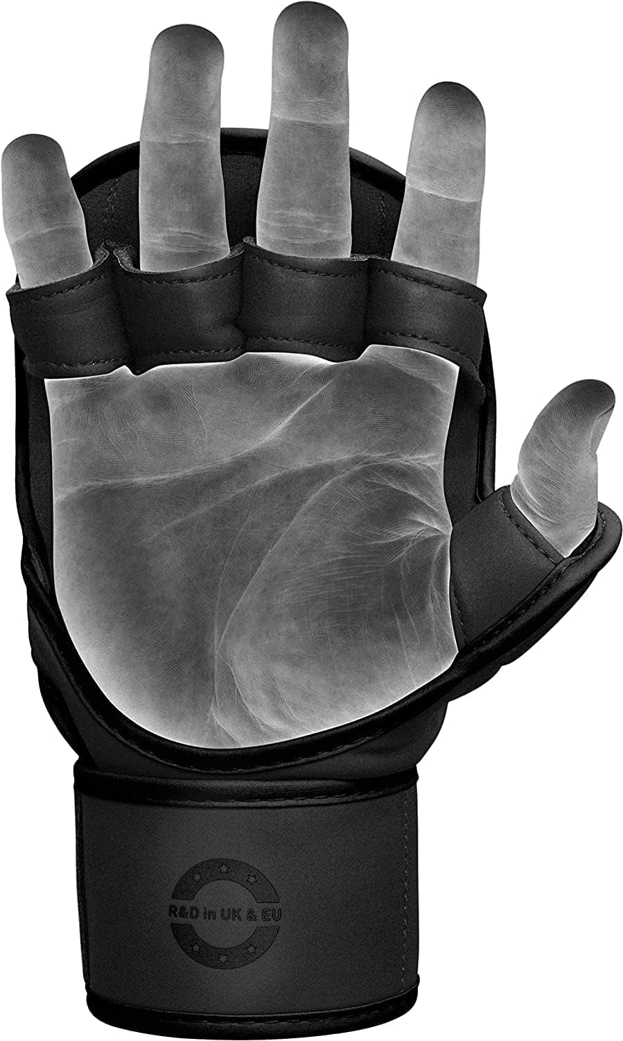 MMA Gloves Sparring Grappling, Hybrid Open Palm Martial Arts Mitts Men Women, Maya Hide Leather Wrist Support, Cage Fighting Combat Sports Boxing Glove Training, Muay Thai, Punching Bag Kickboxing