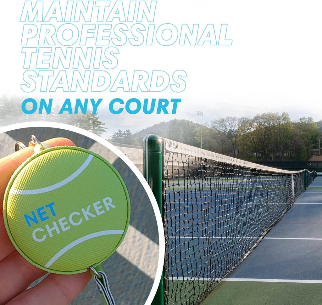 Net Checker Tennis Net Height Measuring Tape and Keyring
