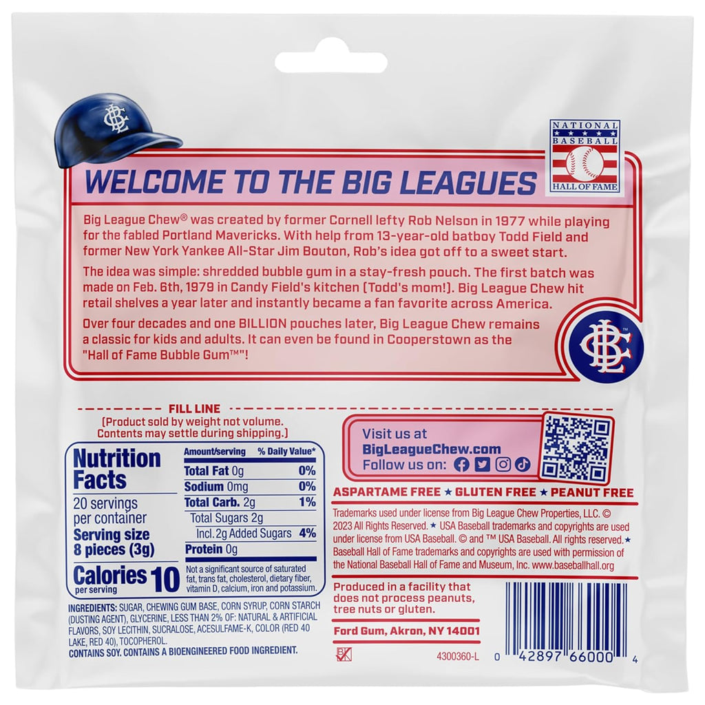 Bulk Variety Pack of 5 – Classic Baseball Bubble Gum Bulk with 5 Flavors for Teams and Parties, Dugout Snacks & Gifts – Nostalgic Candy Bubblegum