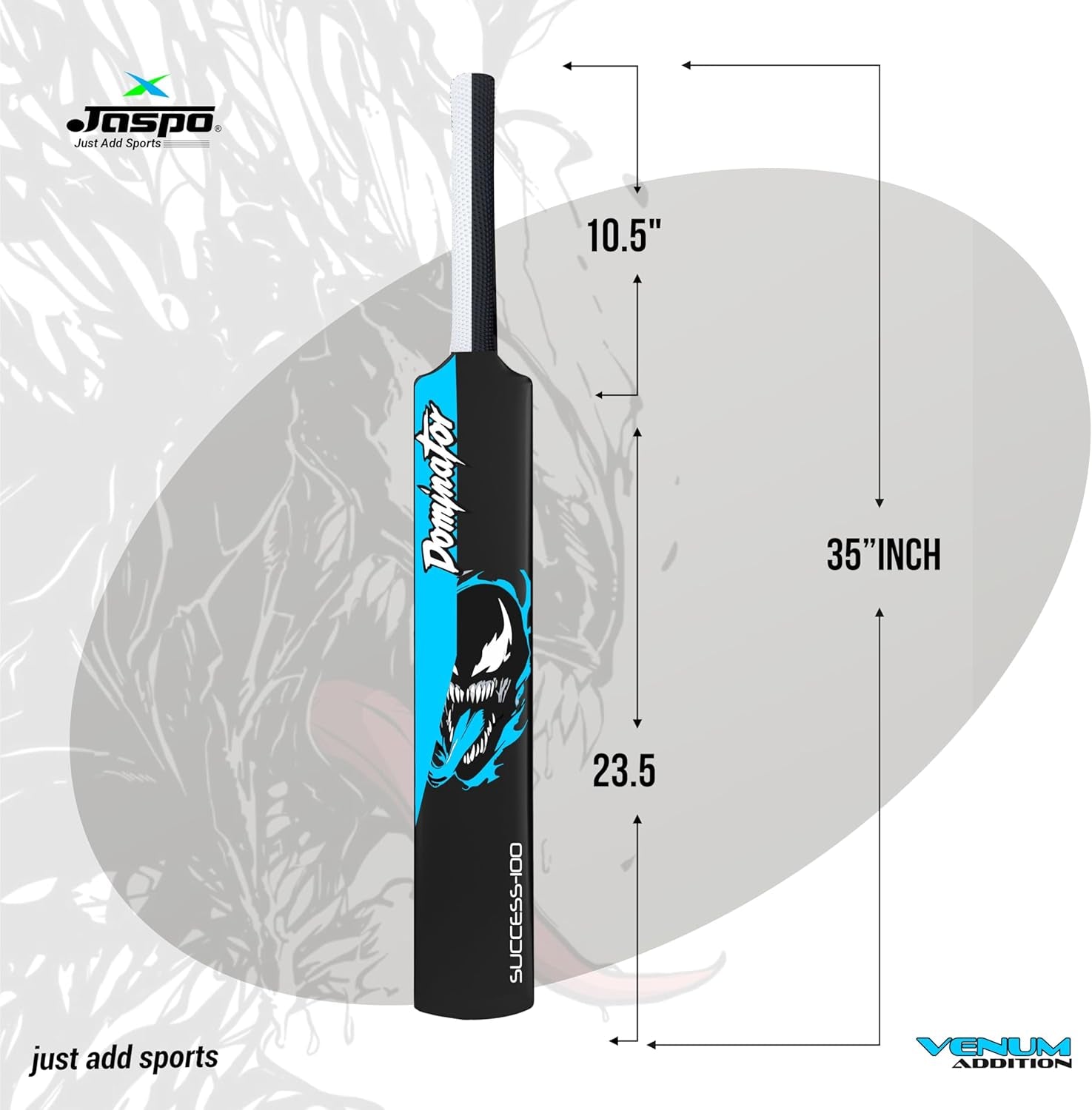 Dominator Venom Edition 34 Inches Plastic Cricket Bat,Ball Octopus Gripbest for Practicing- to Play with Soft Rubber, Tennis Wind Ball.