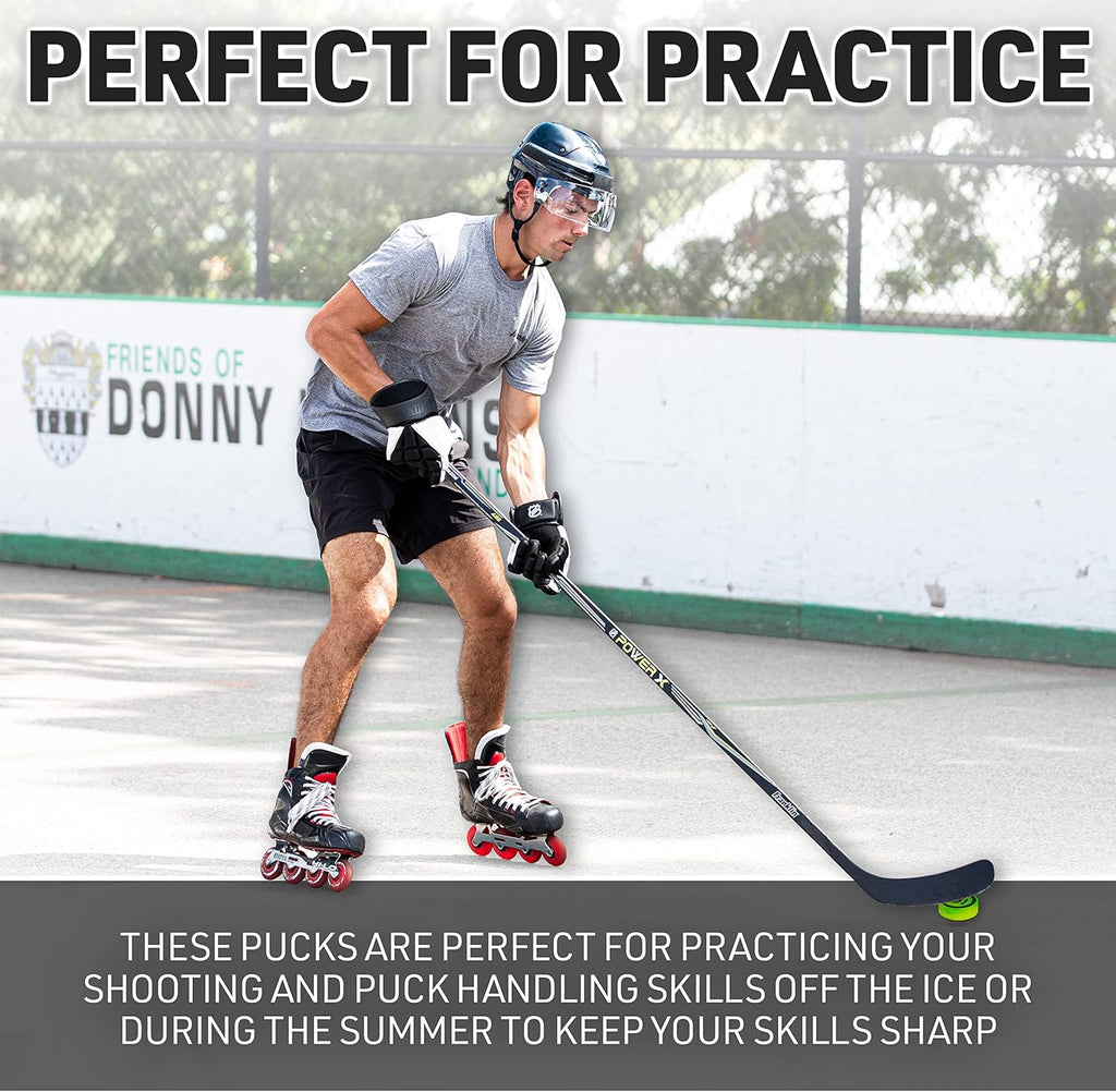 Franklin Sports NHL Street Hockey Puck - No Bounce Outdoor Street + Roller Hockey Puck - Official Size for Kids + Adult Games - 1 & 3 Packs