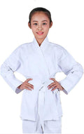 Karate Uniform for Kids and Adult, Lightweight Karate Gi Student Uniform with Belt for Martial Arts Training - White