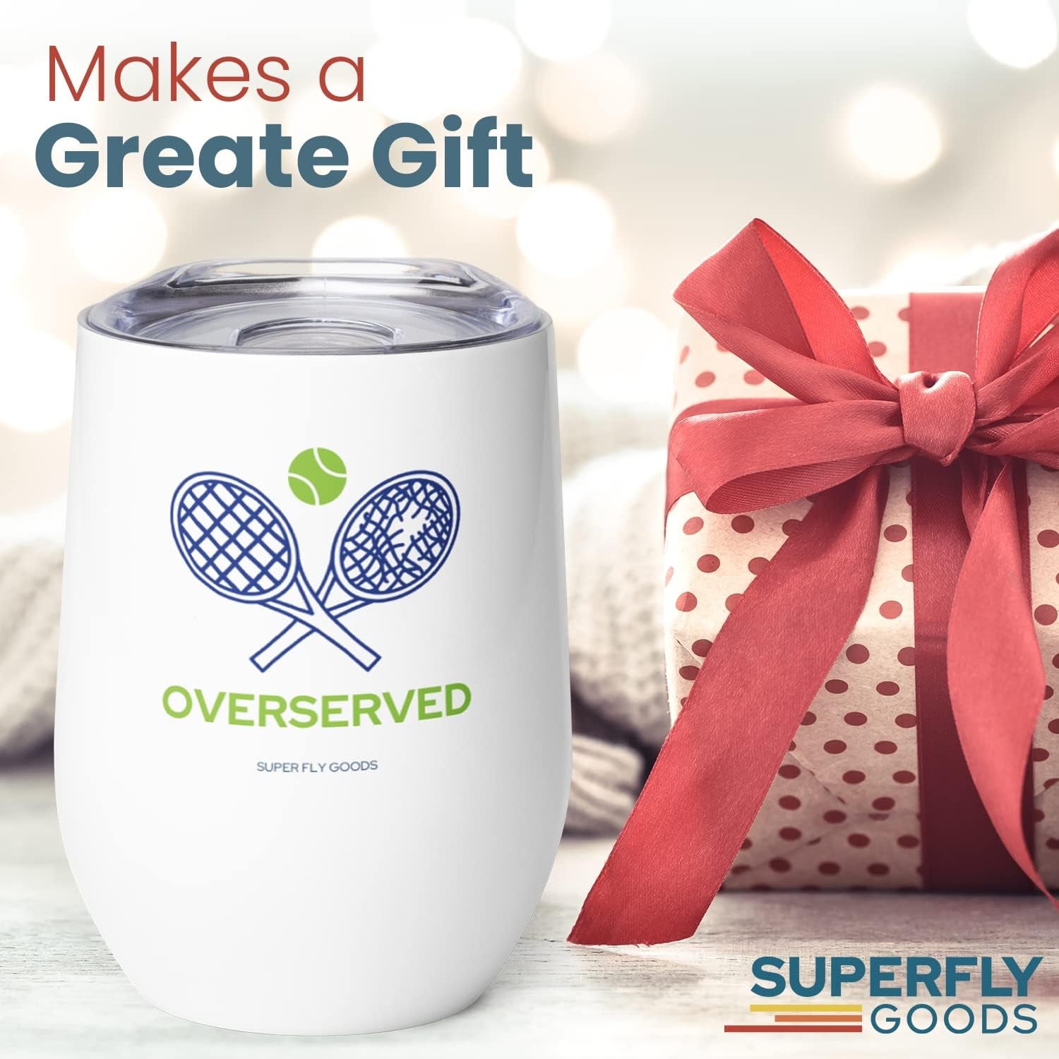 - 12 Oz Tennis Mug – Insulated Stainless Steel Tumbler with Lid | Keeps Beverages Hot or Cold | Cool Gifts for Women, Dad & Players, Unique Gift Idea (Tennis)