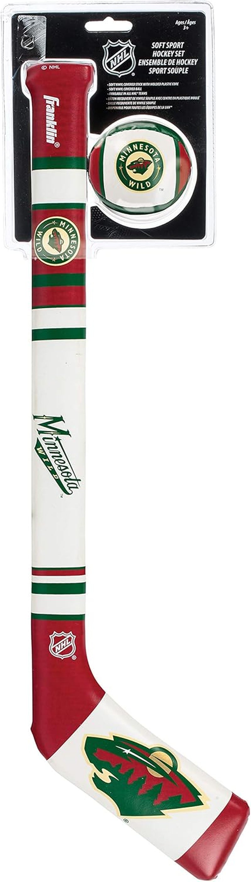 Franklin Sports NHL Team Mini Soft Hockey Stick Set - NHL Team Soft Foam Mini Hockey Stick and Ball - Great Toy for Kids