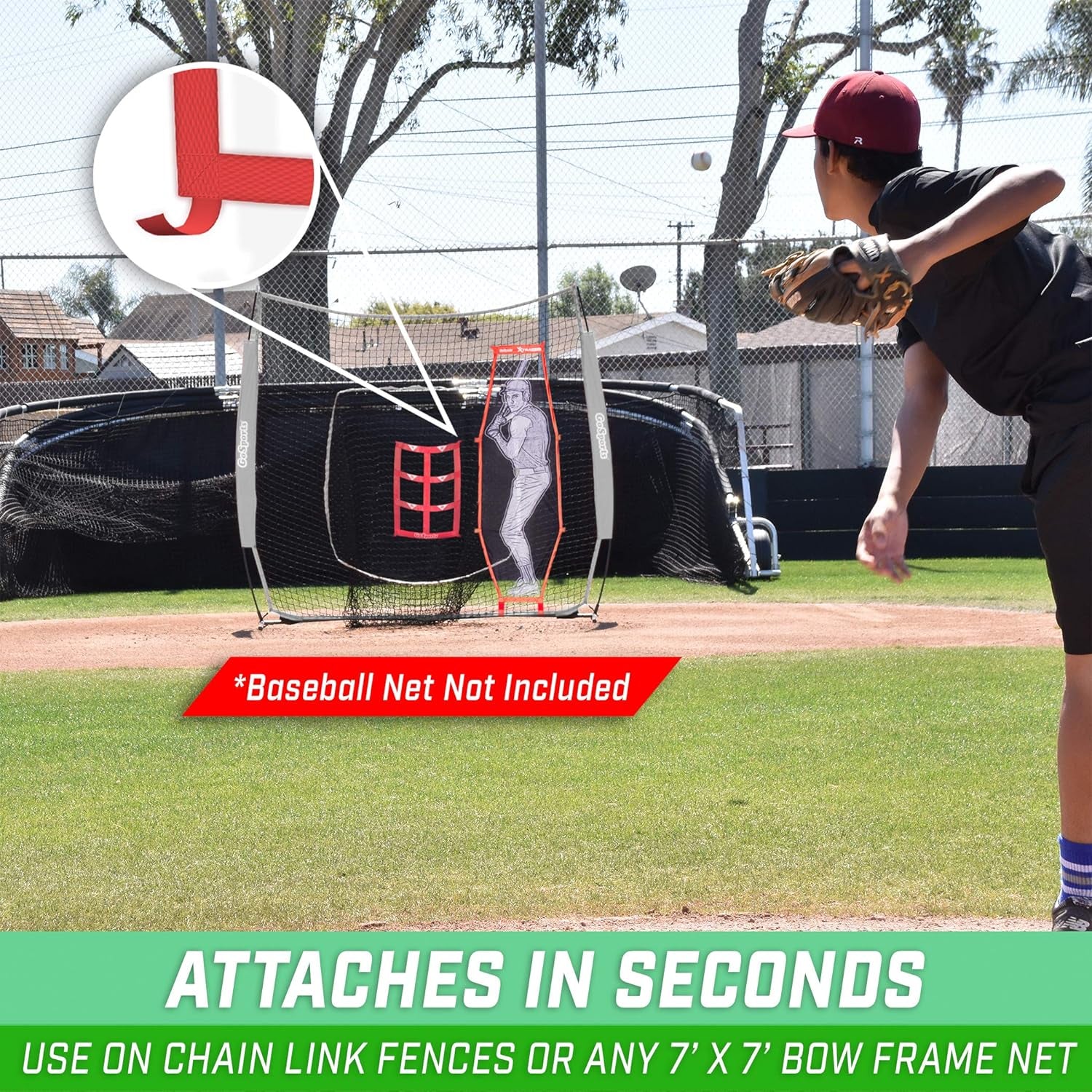 Baseball & Softball Pitching Kit - Practice Accuracy Training with Strike Zone & XTRAMAN Dummy Batter