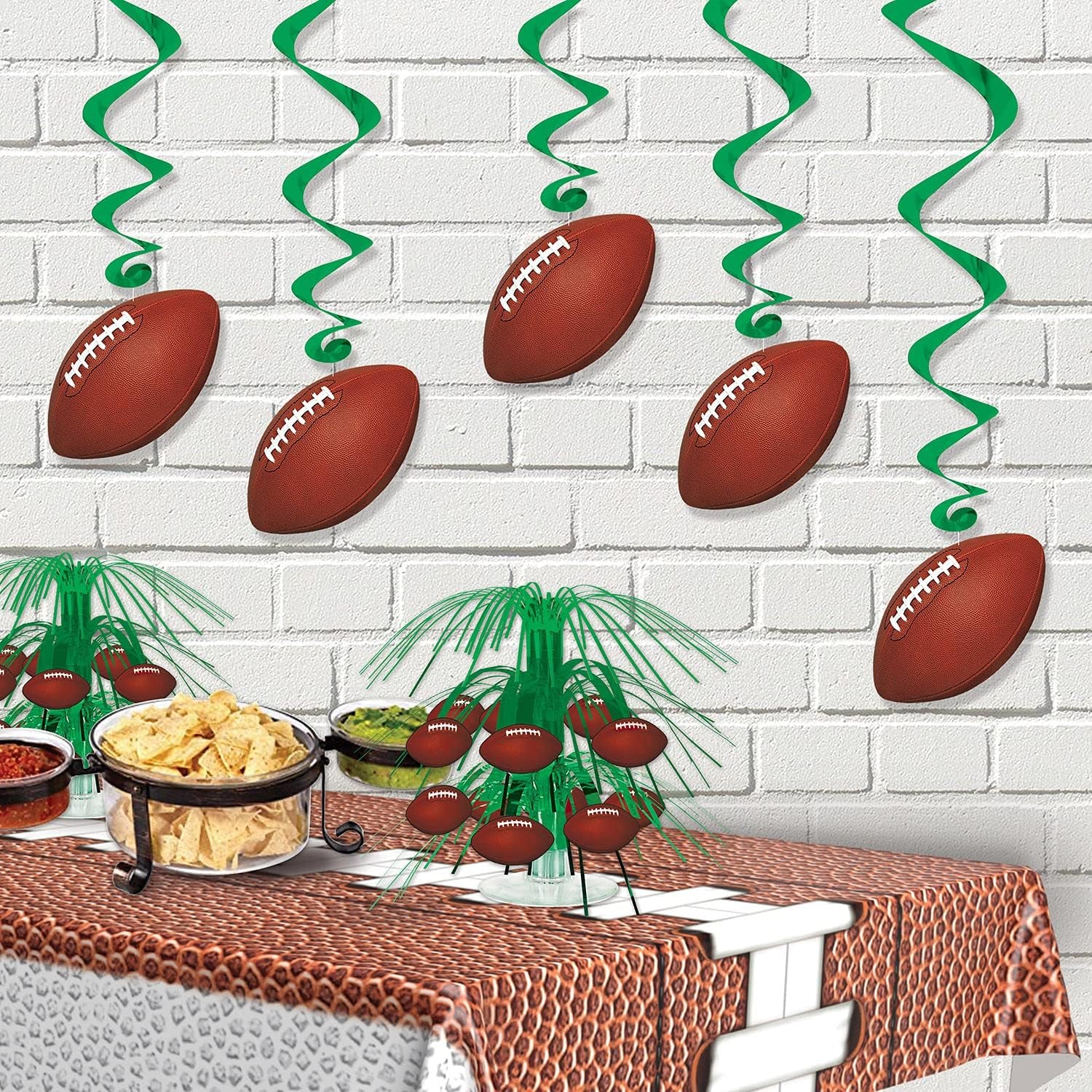 Beistle Football Whirls Hanging Decorators