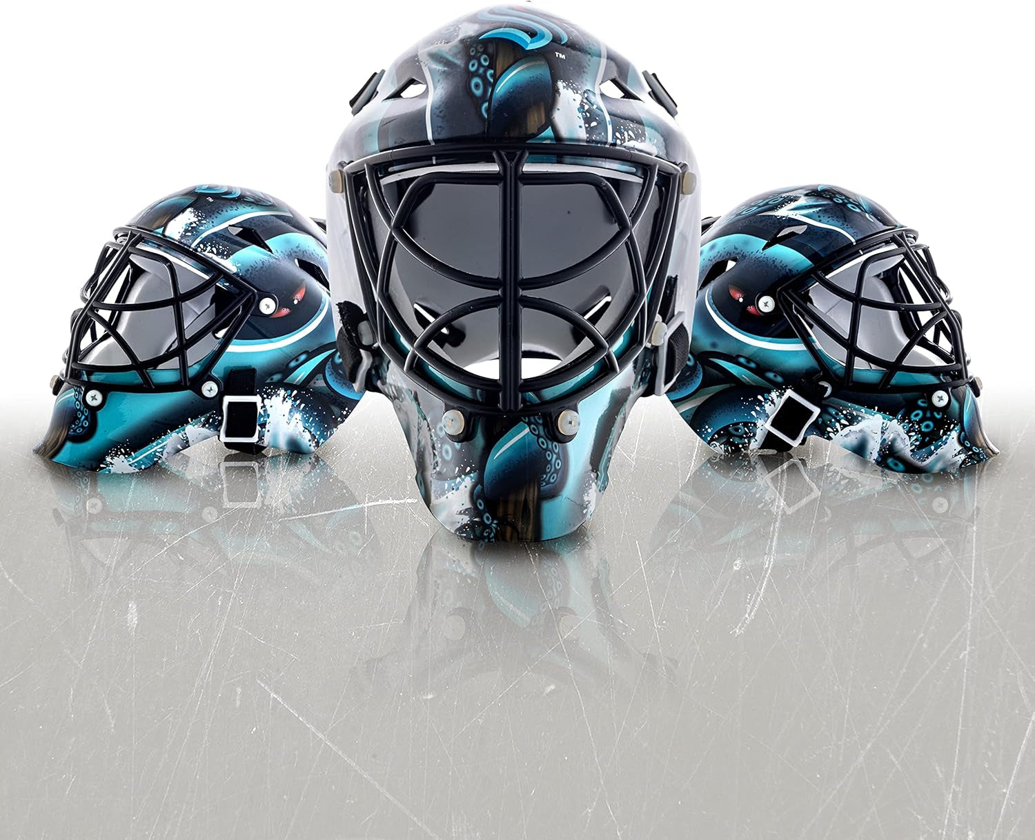 Franklin Sports NHL Team Logo Mini Hockey Goalie Mask with Case - Collectible Goalie Mask with Official NHL Logos and Colors