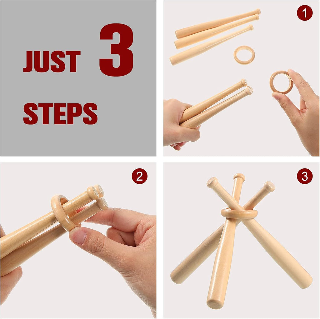 Baseball Stand Holders Balls Display Bat Wooden Stand Holder Display Centerpieces Tables for Baseball Sports Lover(1 Pack)