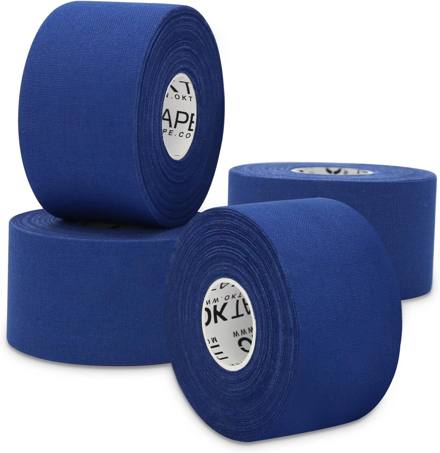 4 Rolls Athletic Tape, Sports Tape, Very Strong Easy Tear Wrist Ankle Tape, No Sticky Residue | Athletes, Medical, Athletic Trainers- 1.5Inch X 15Yards (Blue)
