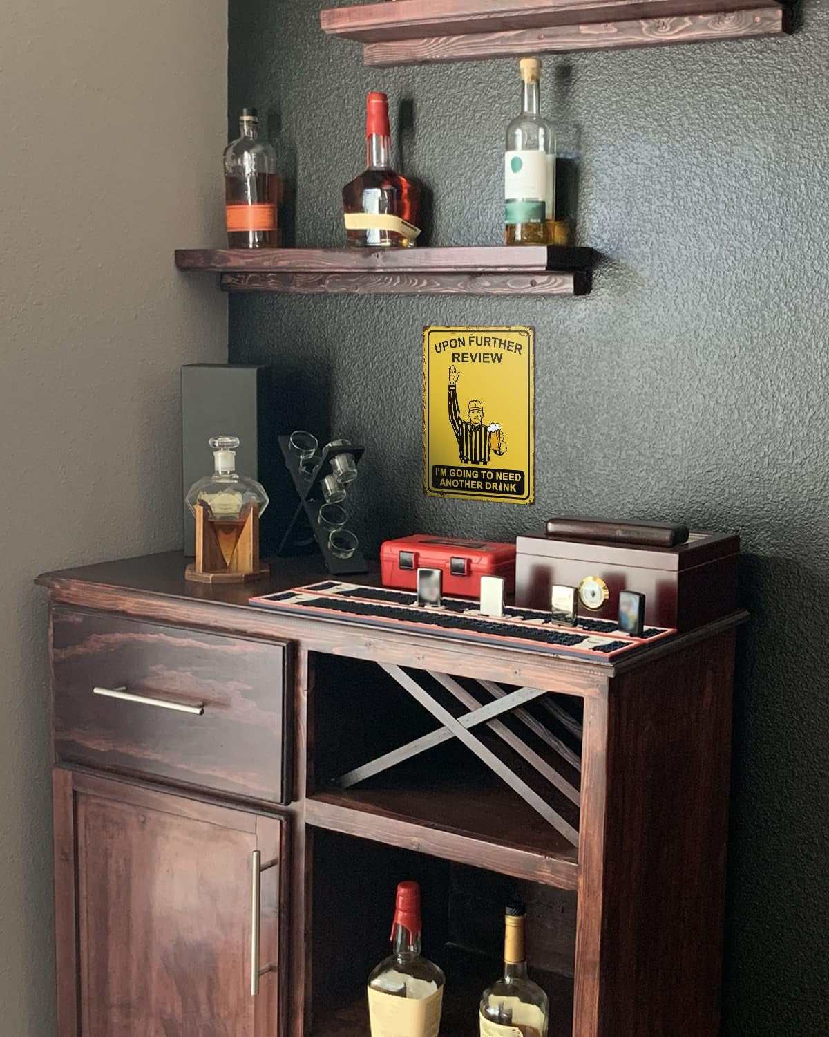 Funny Football Gifts for Men – 8X12 Vintage Man Cave Decor Tin Sign, Football Party Wall Decoration for Guys Home Bar, Unique Sports Present Idea
