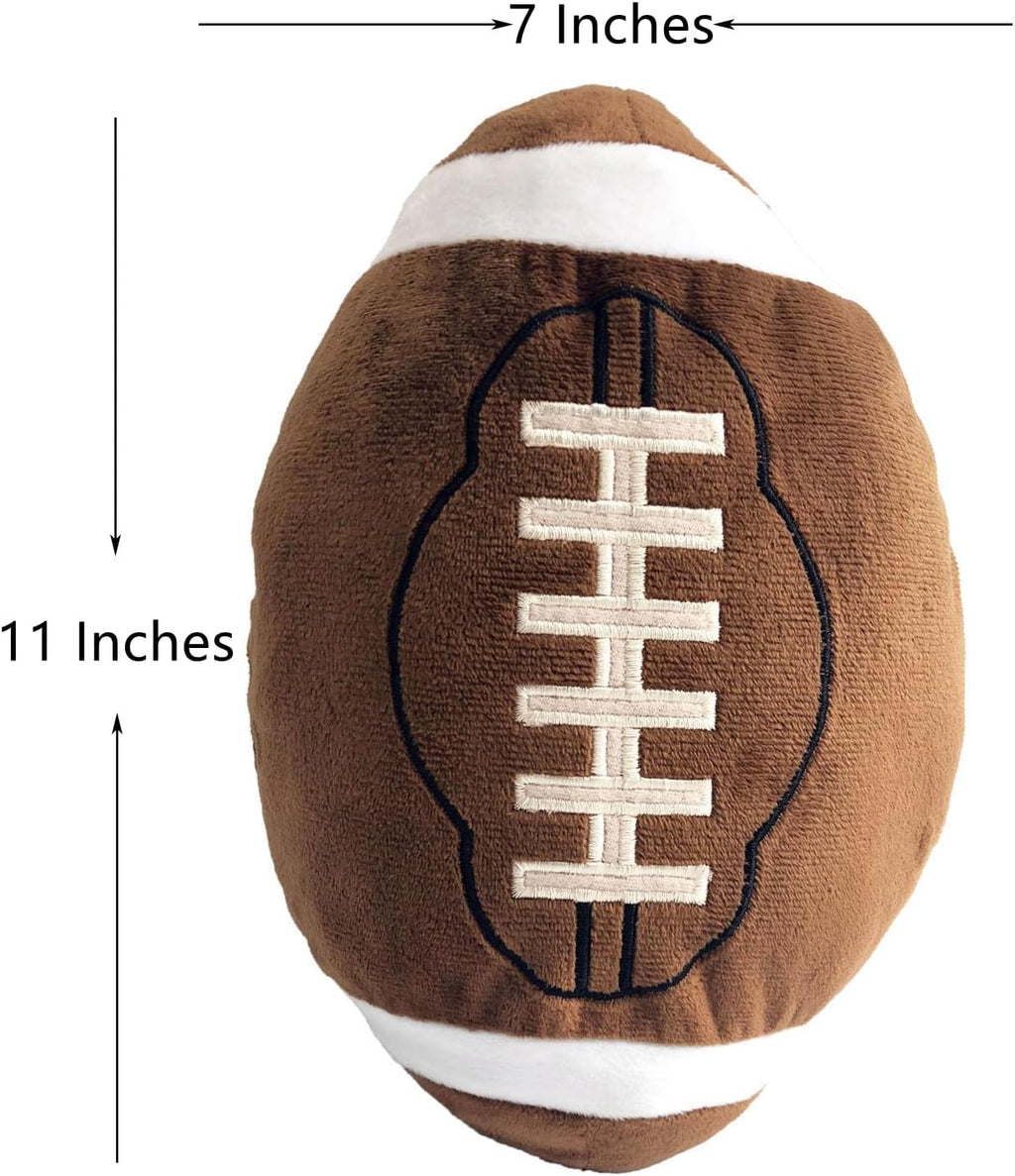 Football Plush Pillow Fluffy Durable Football Pillows Stuffed Football Throw Pillow Soft Sports Ball Interactive Football Creative Room Decor Birthday Party Gift for Kids 11 Inches