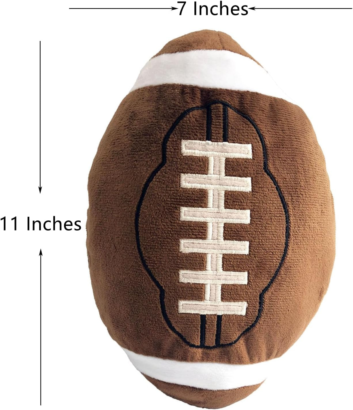 Football Plush Pillow Fluffy Durable Football Pillows Stuffed Football Throw Pillow Soft Sports Ball Interactive Football Creative Room Decor Birthday Party Gift for Kids 11 Inches