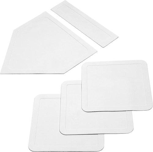Baseball & Softball 5 Piece Base Set - Rubber Field Bases for Kids & Adults