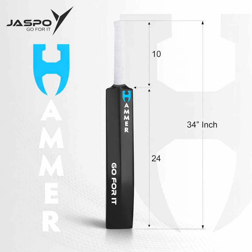 Hammer Heavy Duty Plastic Cricket Bat,Full Size (34” X 4.5”Inches) Premium Bat for All Age Groups – Kids/Boys/Girls/Adults (Hammer(Bat ONLY))