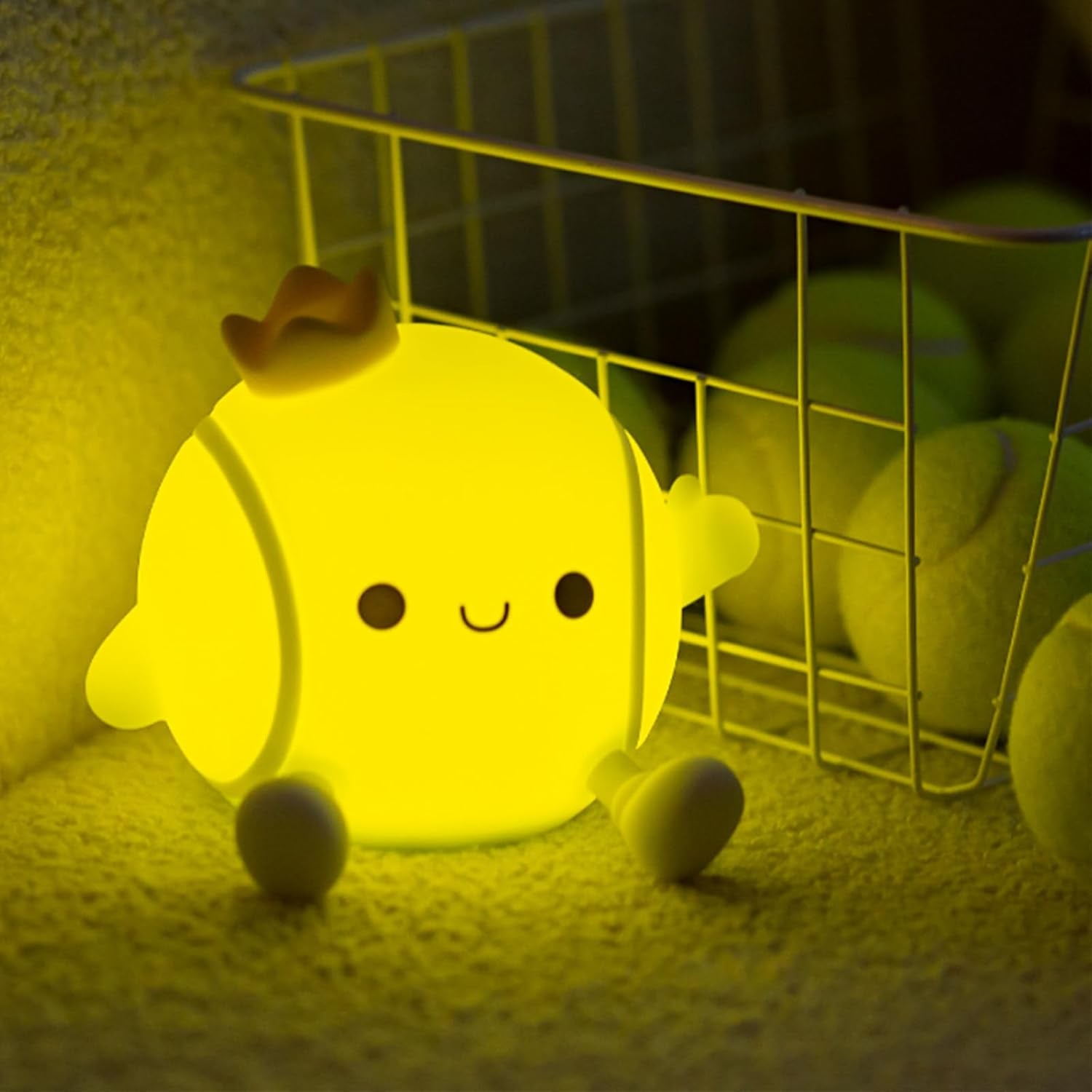 Tennis Night Light,Rechargeable Small Lamp Dimmable with Soft Touch,Tennis Party Favors Accessories Stuff Decorations,Birthday Valentines Tennis Players Teams Sport Gifts for Girls Friends Women