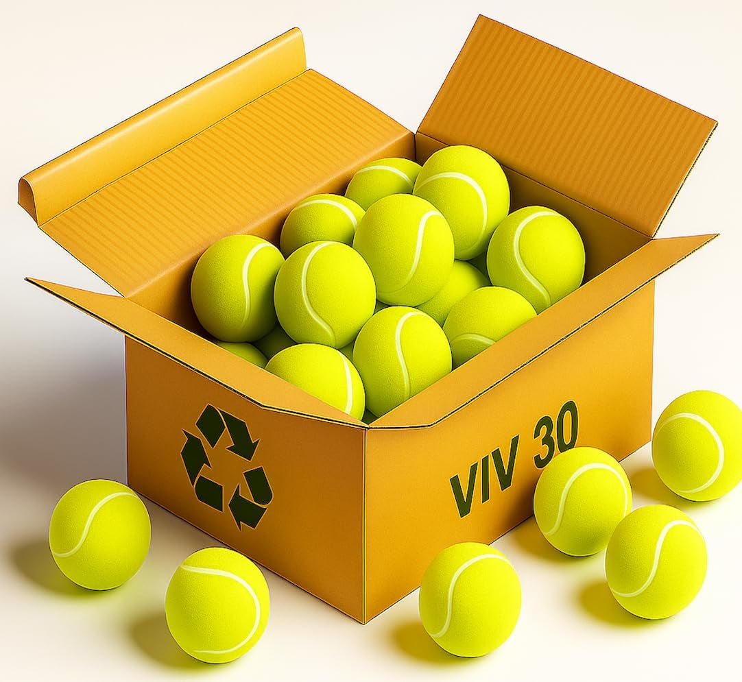 Advanced Tennis Balls Bulk, 30/50/100+ Pack Practice Balls Pressure Bouncing 53In High Durable, Official Size Pet Dog Playing Ball, Good for Tennis Training Machine & Kids Play on All Courts