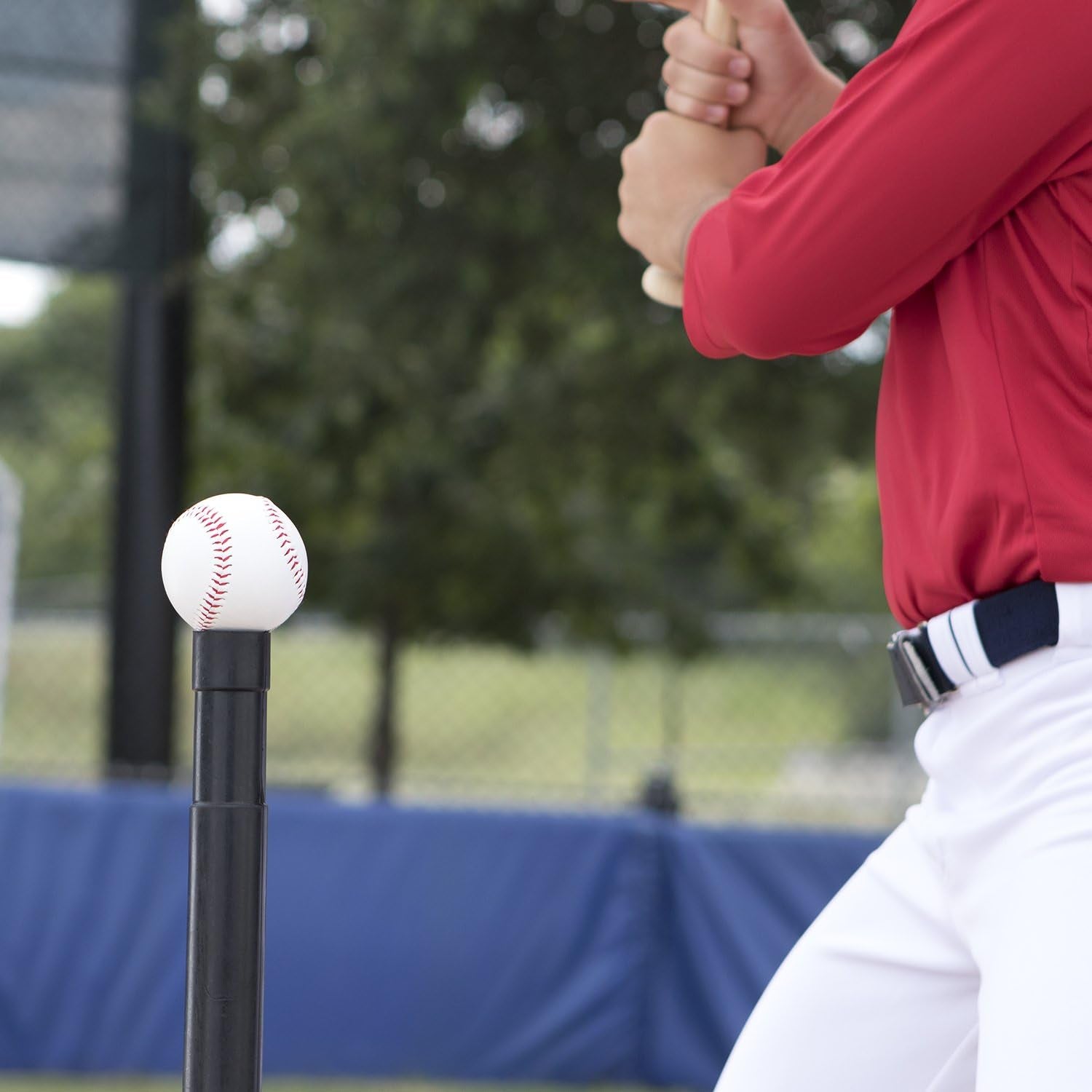 Deluxe Batting Tee – Adjustable Rubber Baseball & Softball Tee on Home Plate, Multiple Styles
