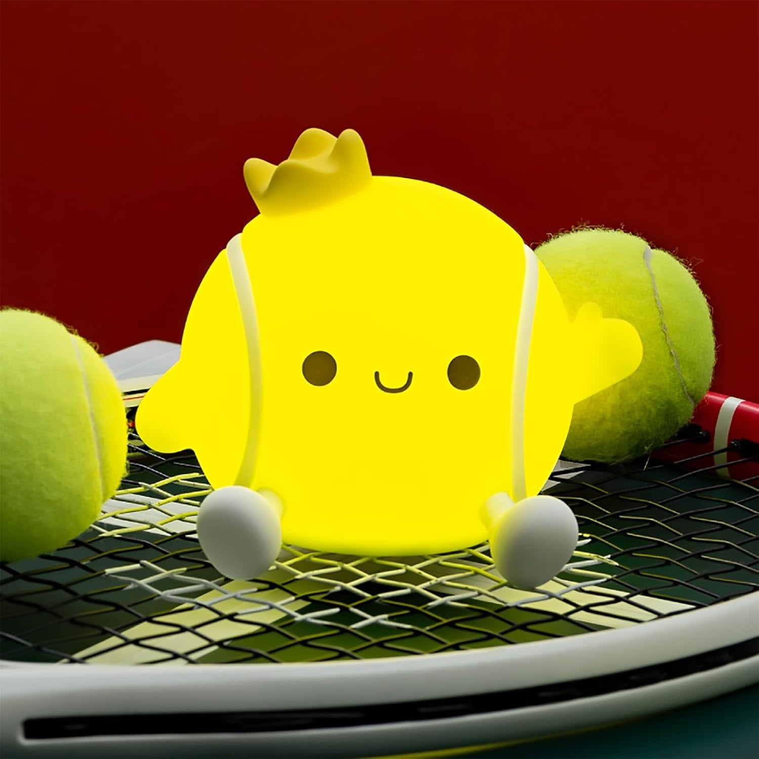 Tennis Night Light,Rechargeable Small Lamp Dimmable with Soft Touch,Tennis Party Favors Accessories Stuff Decorations,Birthday Valentines Tennis Players Teams Sport Gifts for Girls Friends Women