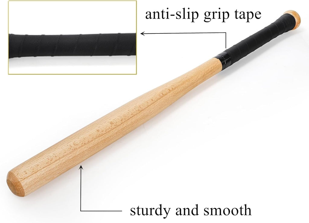 Wooden Baseball Bat Solid, 29 Inch Softball Bat for Practice, Home Self Defense Bat for Car, Outdoors Protection