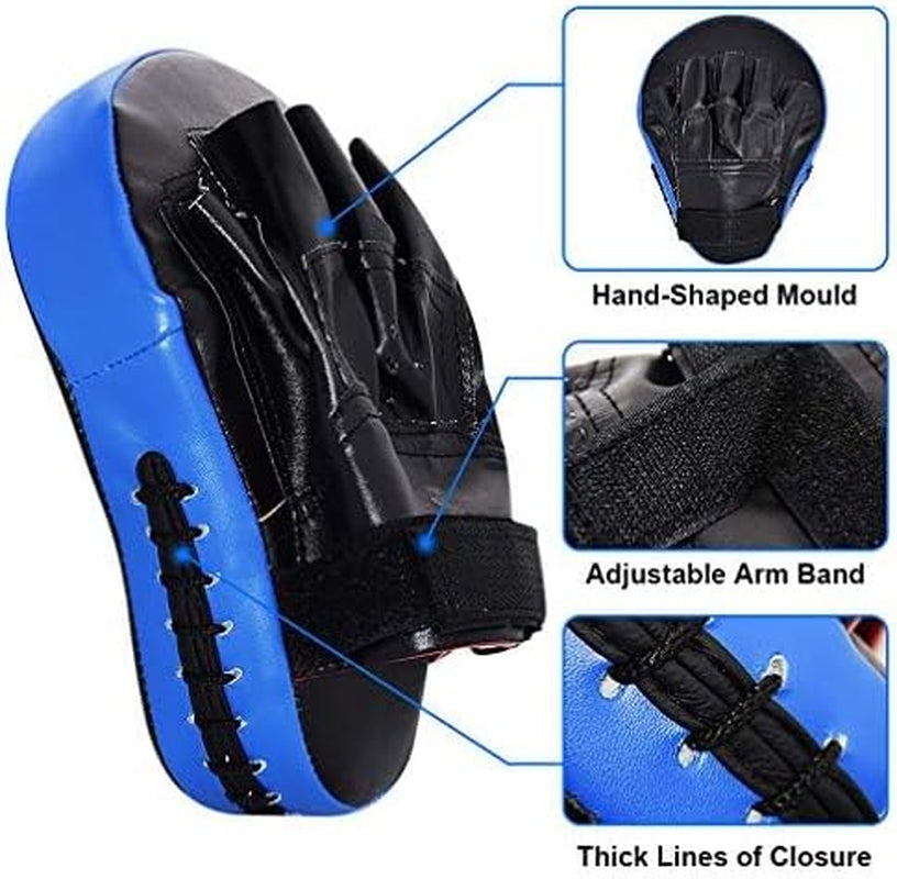 Taekwondo Kick Shield - Muay Thai MMA Karate Kickboxing Training Pads - Curved Leather Strike Shield