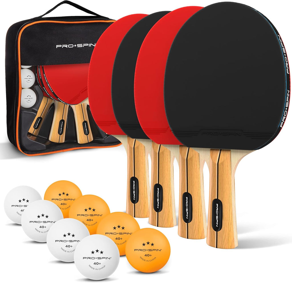 Ping Pong Paddles - High-Performance Set with Premium Table Tennis Rackets, 3-Star Ping Pong Balls, Compact Storage Case | Professional Quality Ping Pong Paddle Set | Indoor & Outdoor Games