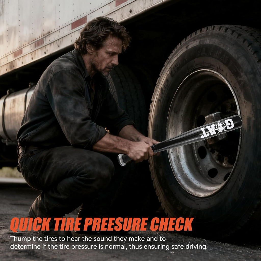 Tire Thumper for Truckers, 18 Inch Aluminum Baseball Bat, Lightweight Tire Thumper Keeps in Home, Car, Backpack
