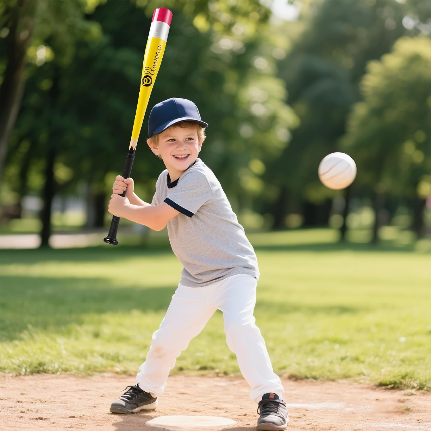 Pencil Bat - Novelty Backyard Baseball Games Gift - Youth Metal Baseball Bat - 2 5/8" Aluminum Barrel with Balanced Weight and Durable Finish