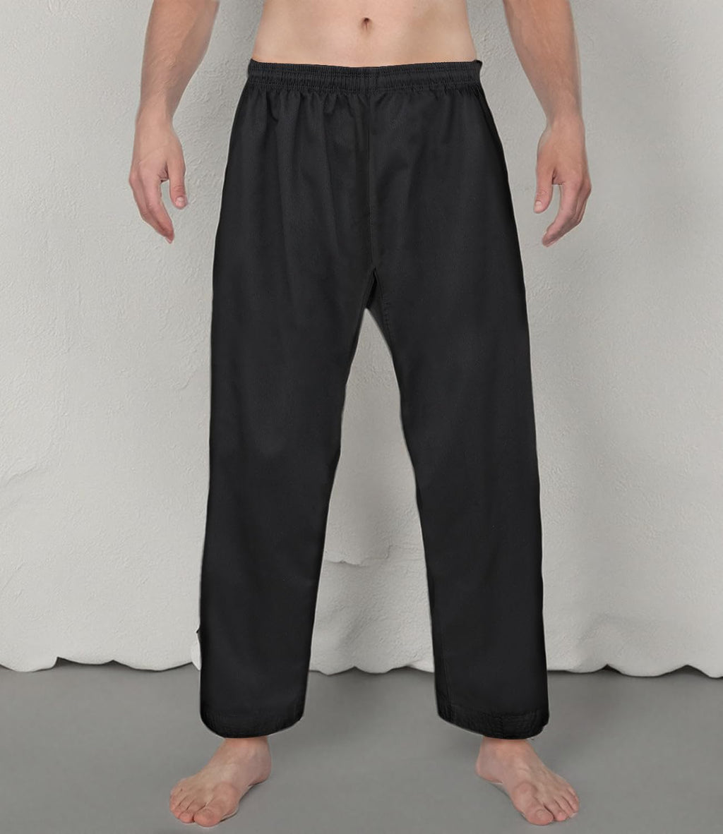 Karate Pants 8Oz Middleweight Elastic Waist Martial Arts Pants Perfect for Training or Competition, 000-5