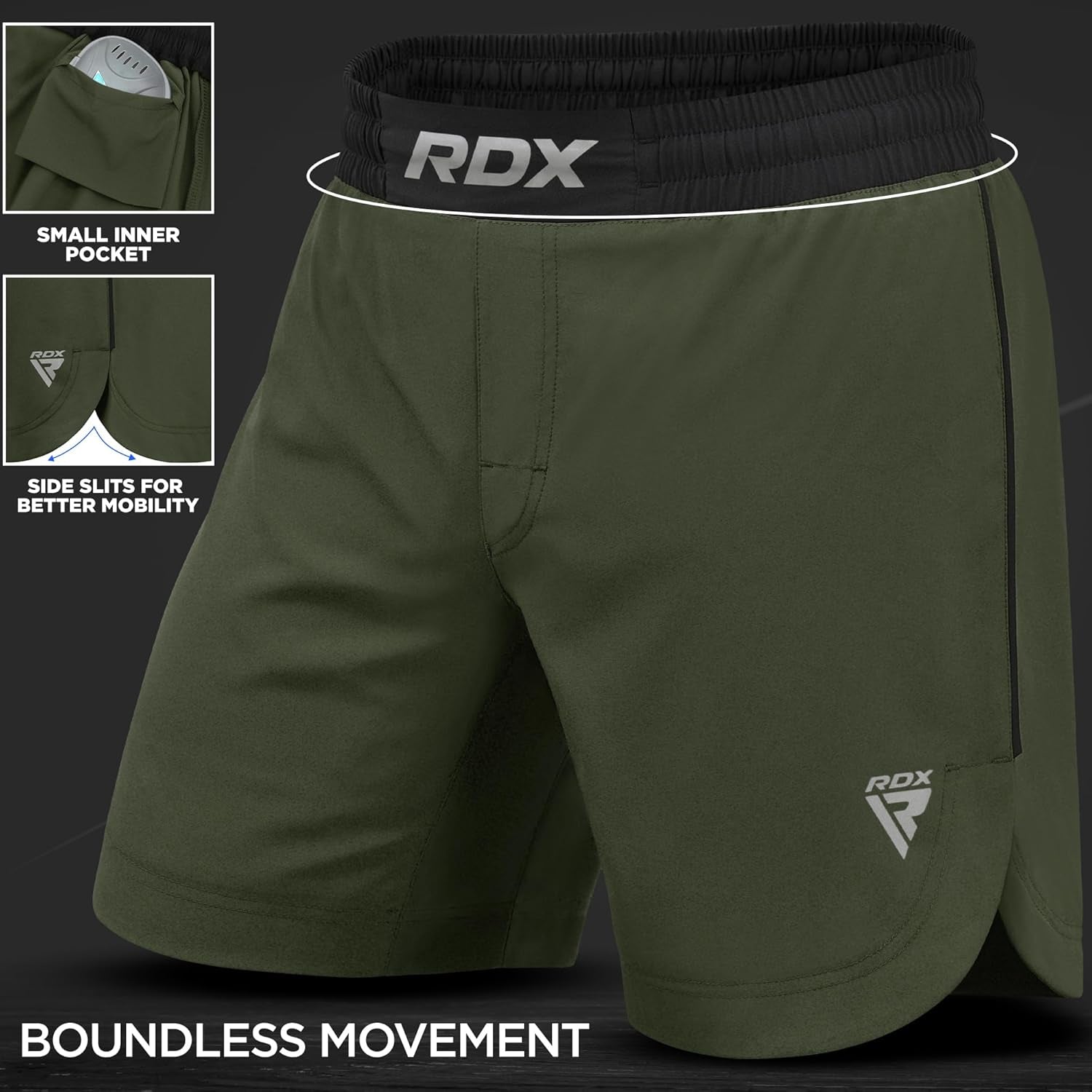 MMA Shorts for Training & Kickboxing – Fighting Shorts for Martial Arts, Cage Fight, Muay Thai, BJJ, Boxing, Grappling