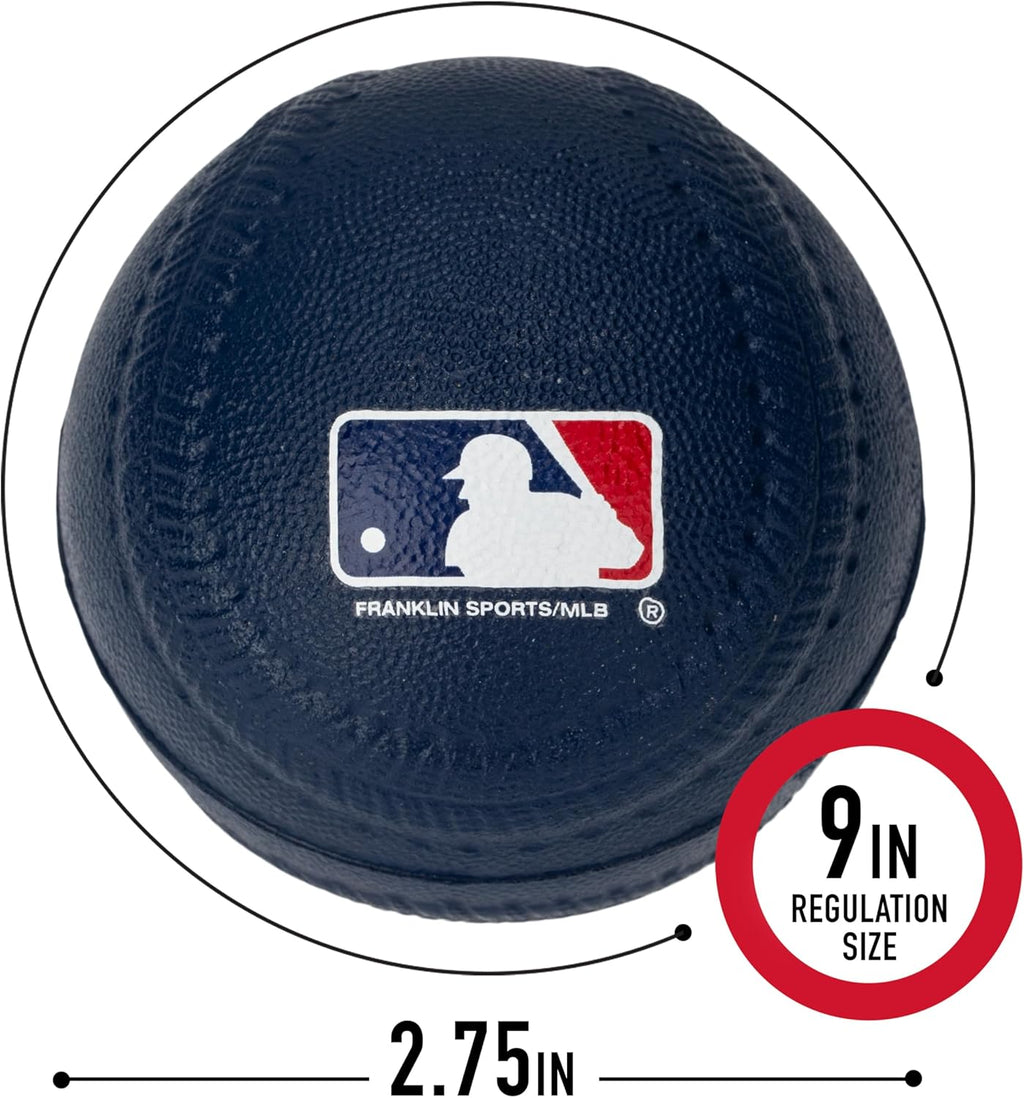 Foam Baseballs - Soft Foam Practice Baseballs for Kids - Perfect for Hitting and Indoor or Outdoor Play - 3 Pack - Official MLB Licensed Product